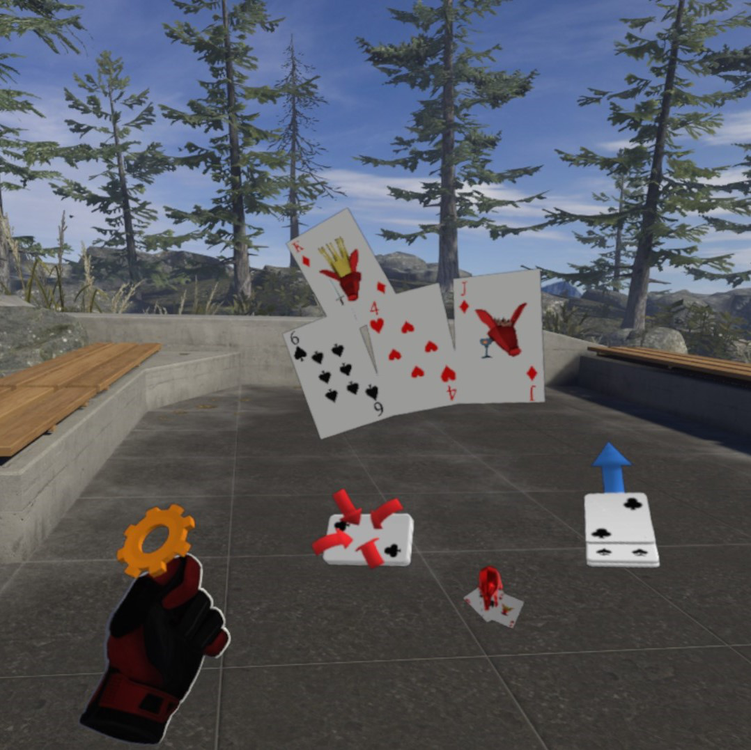A virtual hand playing